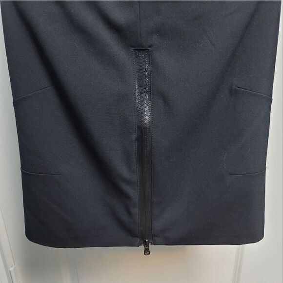 BOSTON PROPER Black Pencil Skirt With Zipper Details - Picture 6 of 9